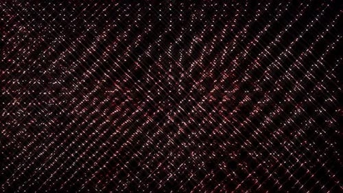 Animated Abstract Grid of Flickering Red Lights