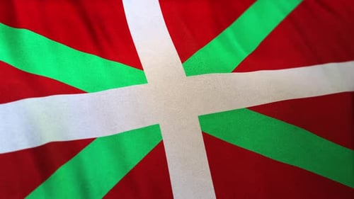 Waving Basque Country Flag Animation Loop