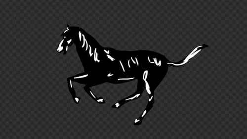 Caballo de dibujos animados corriendo