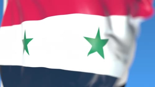 Seamless Loop of Syrian Flag Waving