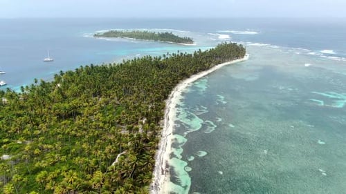 Caribbean White Unspoiled Sandy Beach