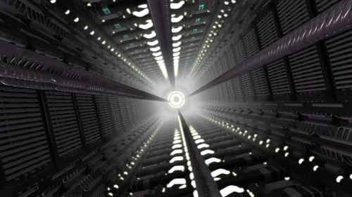 Corridor de vaisseau spatial abstrait 3D Sci-Fi V30