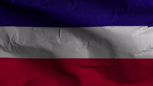 Blue White Red Waving Flag Fabric Seamless Loop