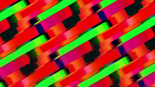 Dynamic Glitch Color Shift Diagonal Stripes Background