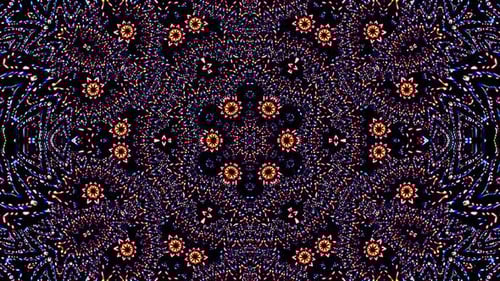 Abstract Looping Light Kaleidoscope Pattern Background
