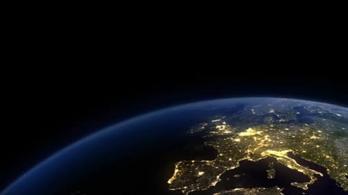 nachterde im weltraum