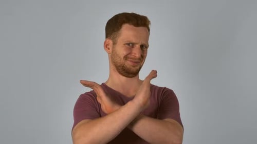 Adult Shakes Head and Rejects Request