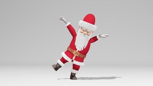 Christmas Santa Claus Character Performing Festive Dance Moves