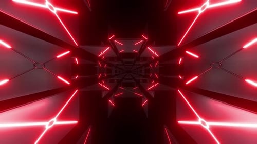 Tunnel rouge abstrait 4k 2