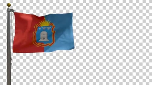 Realistic Waving Flag with Coat of Arms Animation