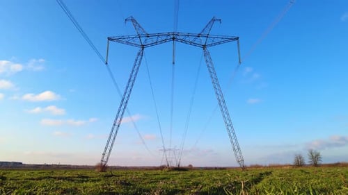 High Voltage Electric Tower With Insulators