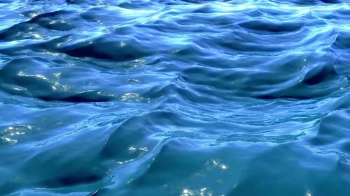 Ozean: schleifenfähiges blaues Wasser kräuselt und winkt mit Zeitlupe