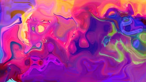 Vibrant Abstract Fluid Color Swirl Motion Background