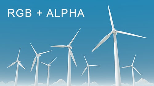 Windmills With Blue Sky