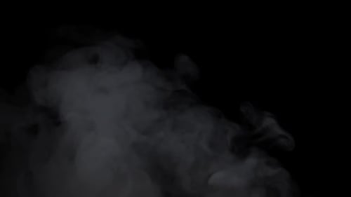 Dry White Smoke Flying Up To The Sky And Spread Out On Air