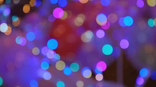 Blurred Bokeh Lights with Vibrant Colors