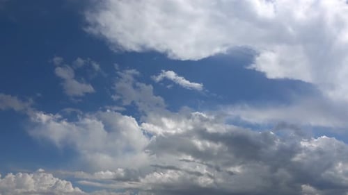 Softly Grey Clouds And Blue Sunny Sky