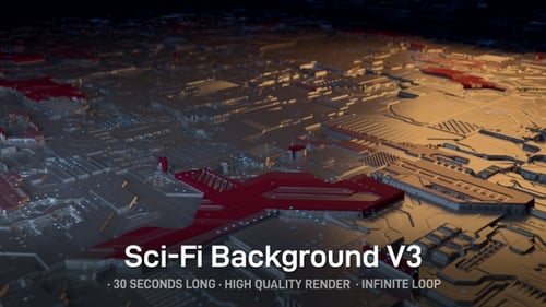 Futuristic Digital Circuit Board Technology Animation