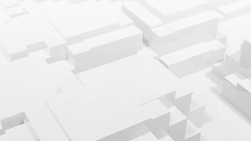 Abstract White Geometric Cubes Looping Background Animation