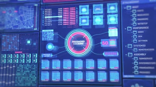 Technologie Digitale HUD-Animation