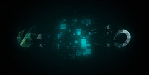 Futuristic Digital Light Burst Logo Reveal
