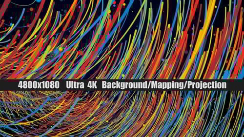 Colorful Abstract Swirling Lines Dynamic Background Animation