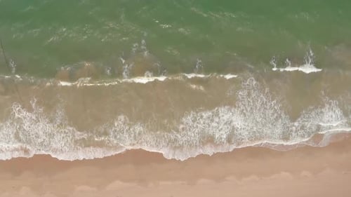 Aerial Shot Aerial View of the Drone From the Ocean, Ocean Waves, Beautiful Waves Do Not End Frames