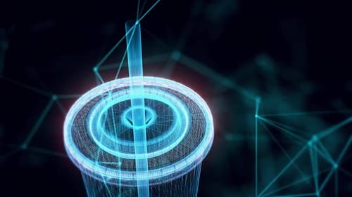 Soda Cup Hologram Close Up Hd