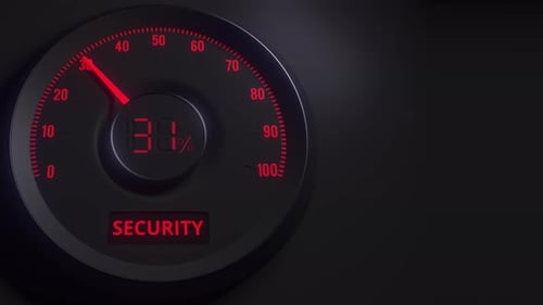 Red and Black Security Meter or Indicator