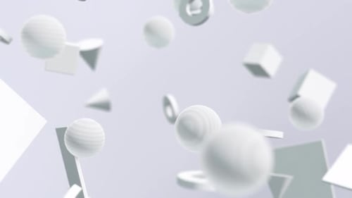 3D Geometric Shapes Background