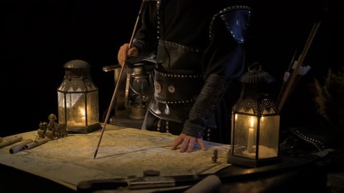 Figure Reviews Map by Lantern Light