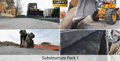 Road Construction With Heavy Equipment on City Streets