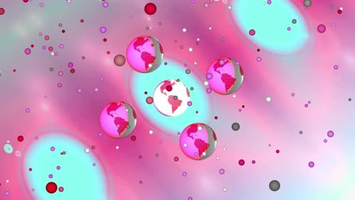 Fondo colorido de animación terrestre en 3D y Vídeo en movimiento