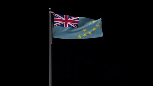 Tuvalu Flagge mit Alpha 2K