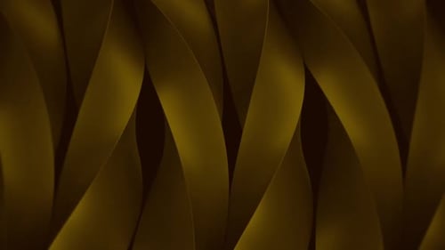 Golden Abstract Fluid Ribbons Undulating Background Animation
