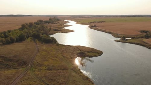 Langer Teich bei Sonnenuntergang