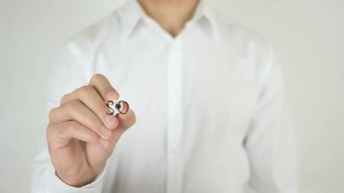 Hand Writing Social Media with Marker