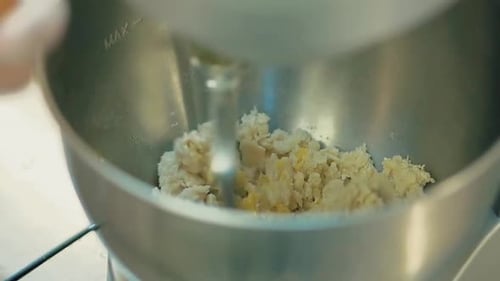 Close Up of Baking Ingredients Being Mixed
