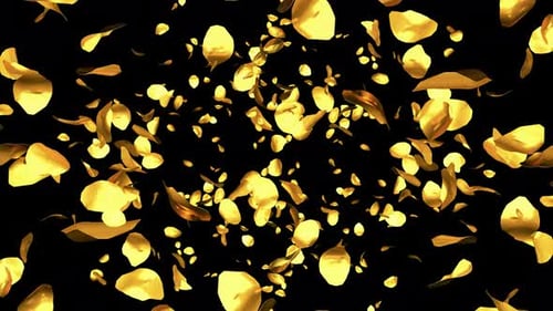 Golden Petals Flying