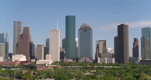 Houston Texas Skyline on a Bright Sunny Day