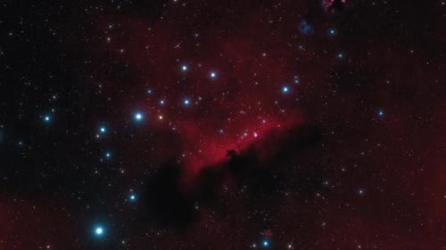 Animated Journey Through Nebula and Starfield in Deep Space