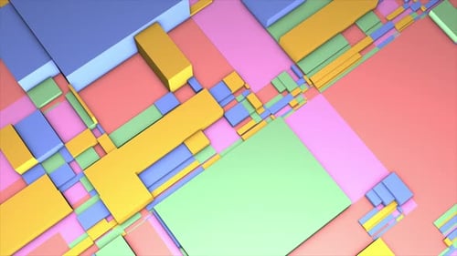 Dynamic Abstract Geometric Blocks Background Animation
