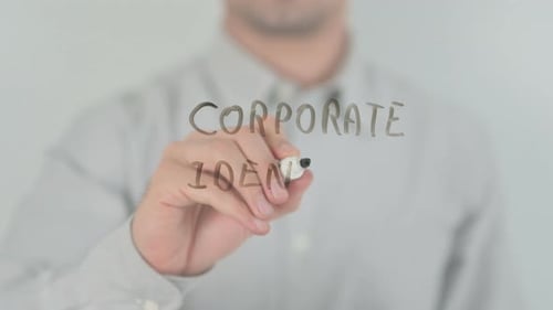 Writing Corporate Identity on Clear Surface