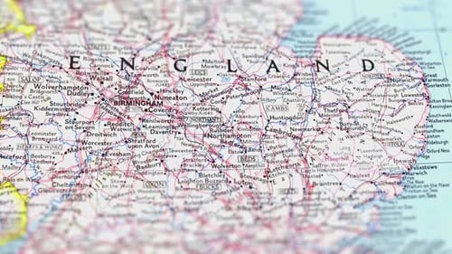 England Paper Map Slider Shot