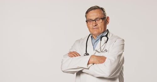 Doctor Portrait with Stethoscope and White Coat