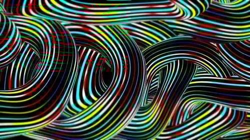 3d neon circle glowing