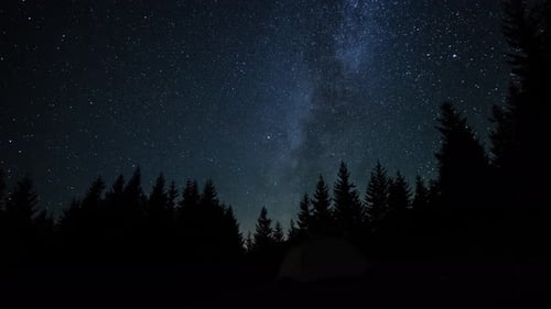 Le mouvement des étoiles dans le ciel nocturne
