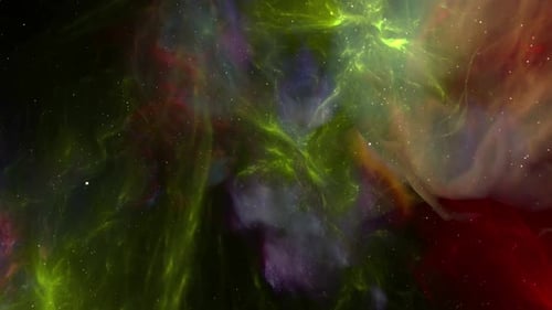 Vibrant Space Nebula and Stars Traveling Background Animation