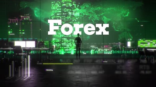 Homme d'affaires de la finance au bureau avec un texte Forex