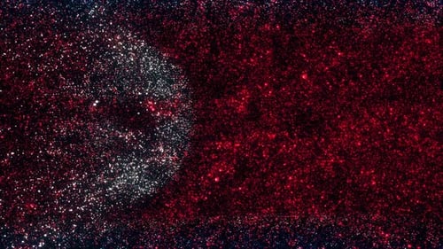Abstract Flowing Red and White Particle Background Animation
